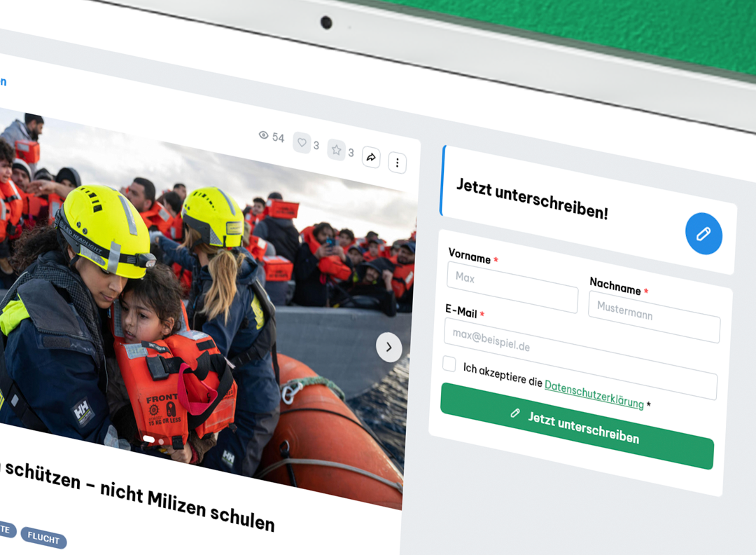 Vorschau der Petitionen-Funktion