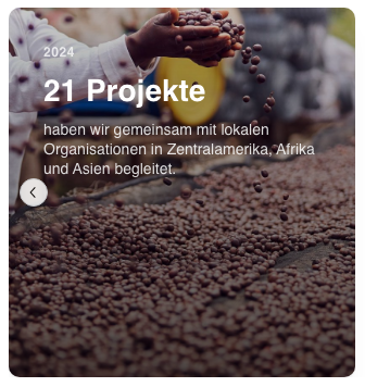Erfolgs-Karte eines Wirkungsberichts: 21 begleitete Projekte mit Hintergrundbild (Beispielbericht)