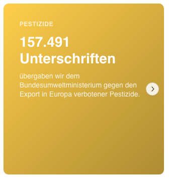 Erfolgs-Karte eines Wirkungsberichts: 157.491 übergebene Unterschriften (Beispielbericht)